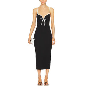 Lovers And Friends 'Anja Dujakovi? Maddison' Black Midi Dress Size XL